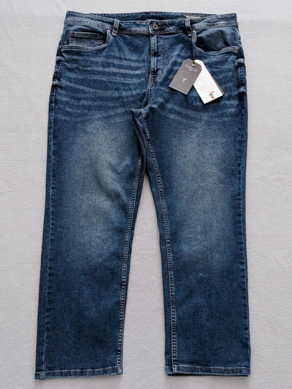 The Perfect Jean NYC Men’s 40 x 28 Jeans Slim Thick Admiral Blue Denim Stretch